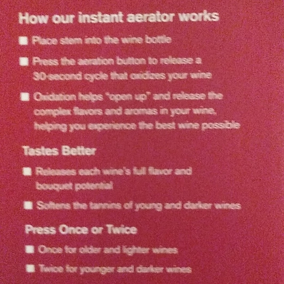 ❤⏬SALE!!Brand NIB Brookstone Wine Decanter Elegant - Picture 6 of 8